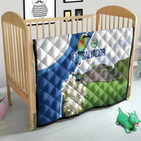 El Salvador Tazumal Quilt Flor de Izote with Torogoz Bird - Wonder Print Shop