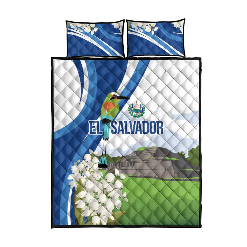 El Salvador Tazumal Quilt Bed Set Flor de Izote with Torogoz Bird - Wonder Print Shop