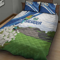 El Salvador Tazumal Quilt Bed Set Flor de Izote with Torogoz Bird - Wonder Print Shop