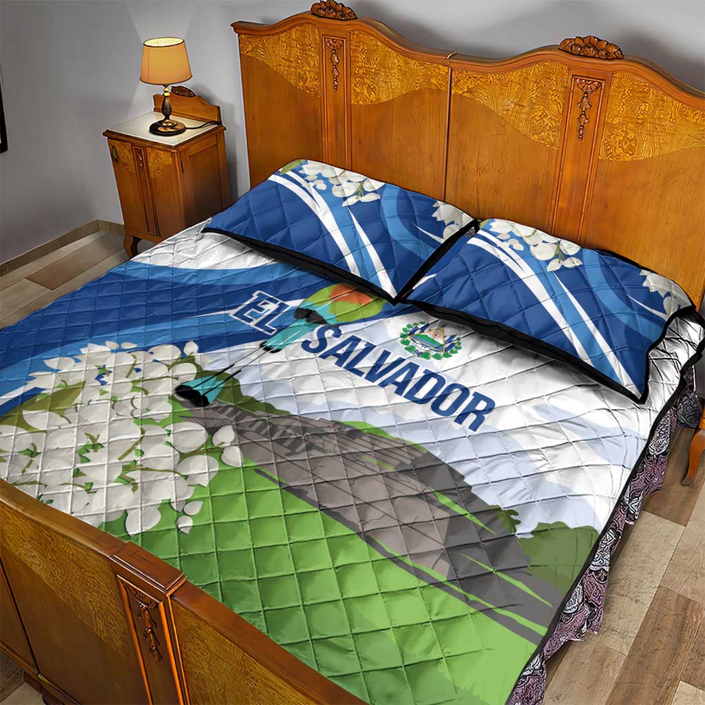 El Salvador Tazumal Quilt Bed Set Flor de Izote with Torogoz Bird - Wonder Print Shop