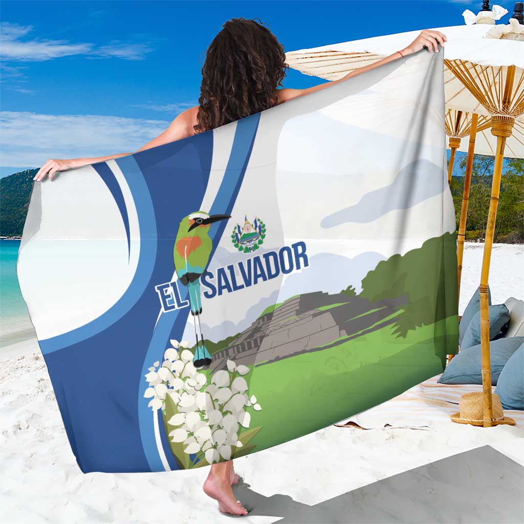 El Salvador Tazumal Sarong Flor de Izote with Torogoz Bird - Wonder Print Shop