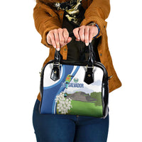 El Salvador Tazumal Shoulder Handbag Flor de Izote with Torogoz Bird - Wonder Print Shop