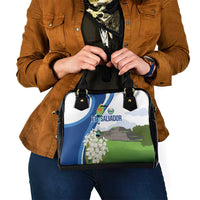 El Salvador Tazumal Shoulder Handbag Flor de Izote with Torogoz Bird - Wonder Print Shop