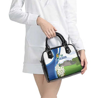 El Salvador Tazumal Shoulder Handbag Flor de Izote with Torogoz Bird - Wonder Print Shop