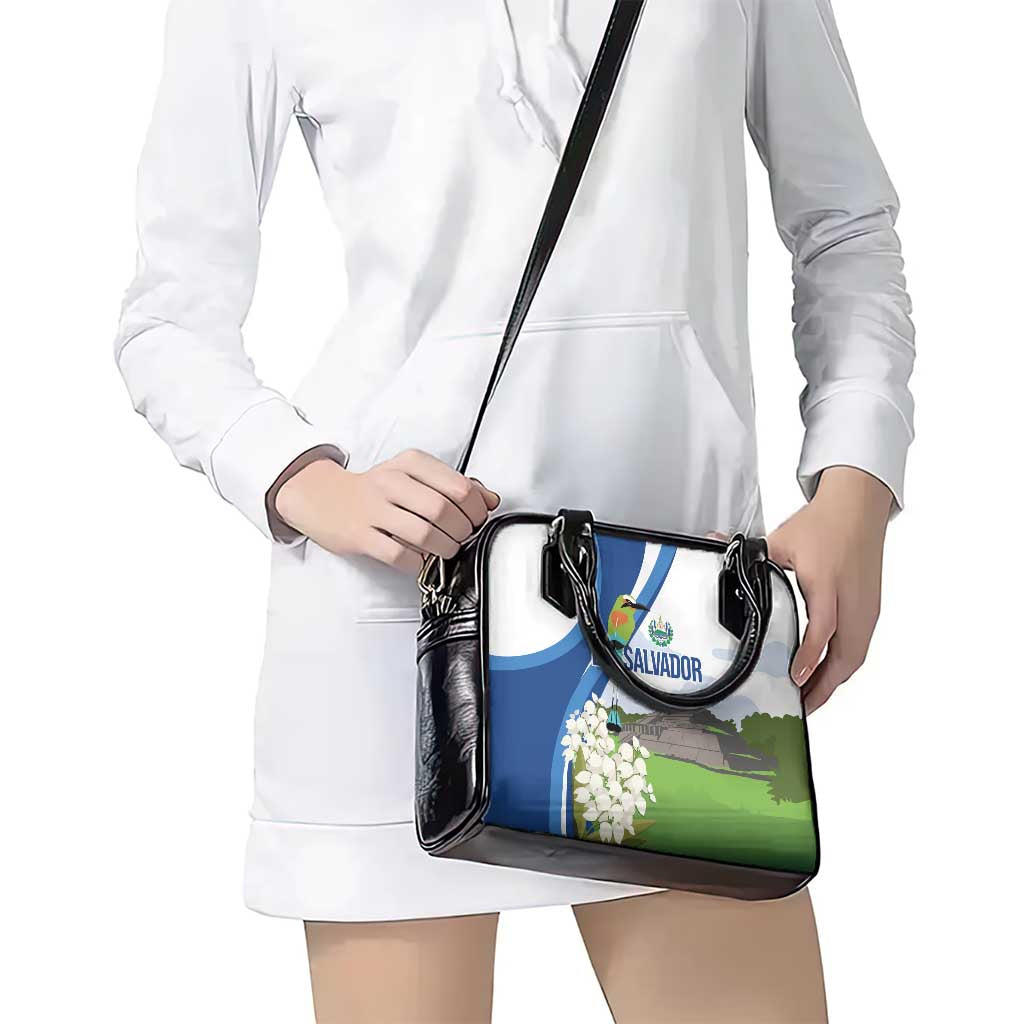 El Salvador Tazumal Shoulder Handbag Flor de Izote with Torogoz Bird - Wonder Print Shop