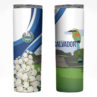 El Salvador Tazumal Skinny Tumbler Flor de Izote with Torogoz Bird - Wonder Print Shop