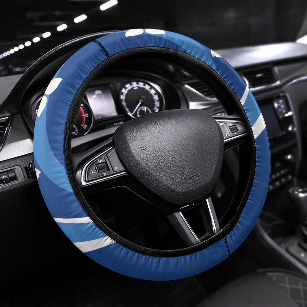 El Salvador Tazumal Steering Wheel Cover Flor de Izote with Torogoz Bird - Wonder Print Shop
