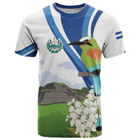El Salvador Tazumal T Shirt Flor de Izote with Torogoz Bird - Wonder Print Shop