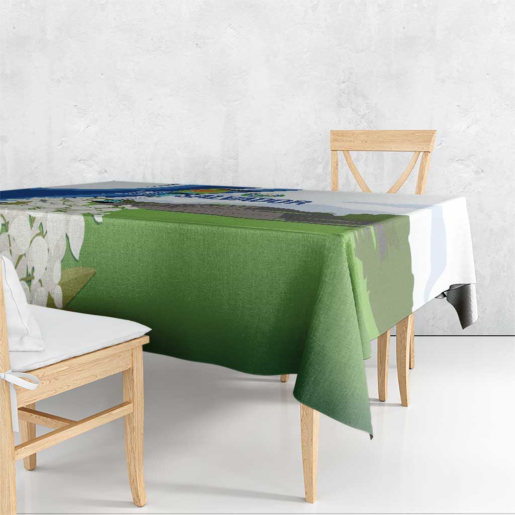 El Salvador Tazumal Tablecloth Flor de Izote with Torogoz Bird - Wonder Print Shop