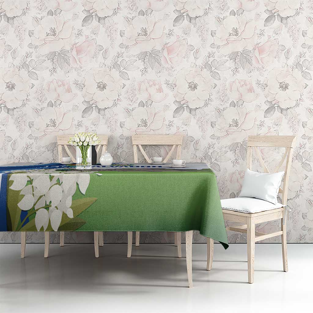 El Salvador Tazumal Tablecloth Flor de Izote with Torogoz Bird - Wonder Print Shop