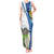 El Salvador Tazumal Tank Maxi Dress Flor de Izote with Torogoz Bird - Wonder Print Shop