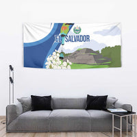 El Salvador Tazumal Tapestry Flor de Izote with Torogoz Bird - Wonder Print Shop