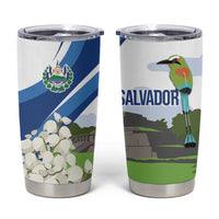 El Salvador Tazumal Tumbler Cup Flor de Izote with Torogoz Bird - Wonder Print Shop