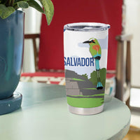 El Salvador Tazumal Tumbler Cup Flor de Izote with Torogoz Bird - Wonder Print Shop