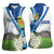 El Salvador Tazumal Women Sleeveless Polo Shirt Flor de Izote with Torogoz Bird - Wonder Print Shop