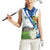 El Salvador Tazumal Women Sleeveless Polo Shirt Flor de Izote with Torogoz Bird - Wonder Print Shop