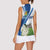 El Salvador Tazumal Women Sleeveless Polo Shirt Flor de Izote with Torogoz Bird - Wonder Print Shop