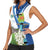 El Salvador Tazumal Women Sleeveless Polo Shirt Flor de Izote with Torogoz Bird - Wonder Print Shop