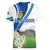 El Salvador Tazumal Women V-Neck T-Shirt Flor de Izote with Torogoz Bird - Wonder Print Shop