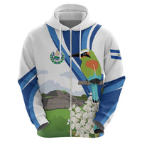 El Salvador Tazumal Zip Hoodie Flor de Izote with Torogoz Bird - Wonder Print Shop