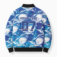 Cabo Verde WC2026 Prematch Guernsey Inspired Custom Bomber Puffer Jacket Tubaroes Azuis Making History