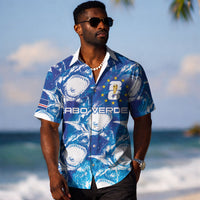 Cabo Verde WC2026 Prematch Guernsey Inspired Custom Hawaiian Shirt Tubaroes Azuis Making History LT7