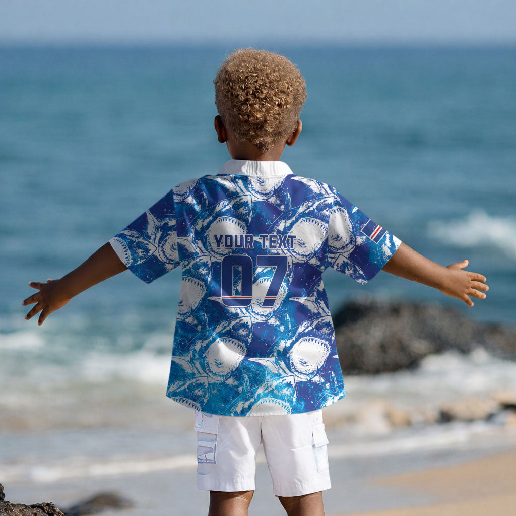 Cabo Verde WC2026 Prematch Guernsey Inspired Custom Kid Hawaiian Shirt Tubaroes Azuis Making History LT7