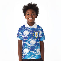 Cabo Verde WC2026 Prematch Guernsey Inspired Custom Kid Polo Shirt Tubaroes Azuis Making History