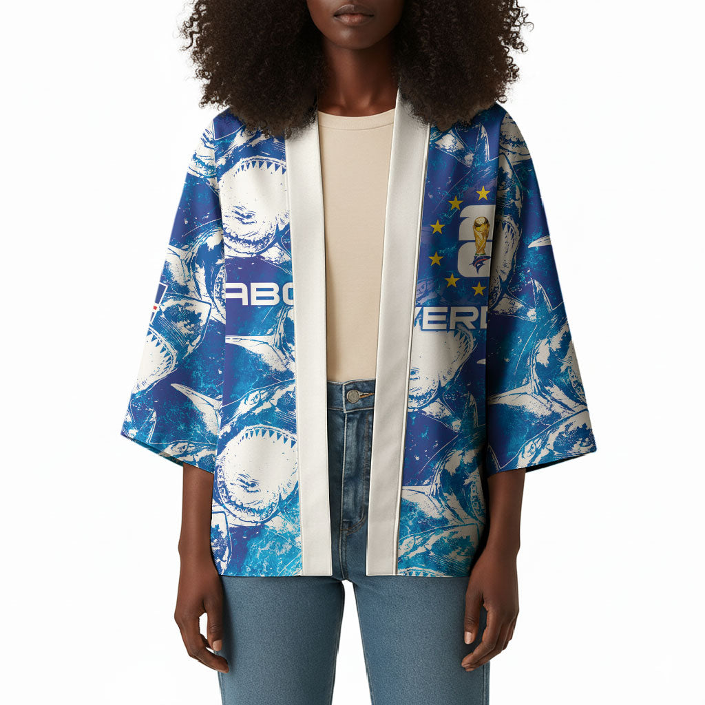 Cabo Verde WC2026 Prematch Guernsey Inspired Custom Kimono Tubaroes Azuis Making History