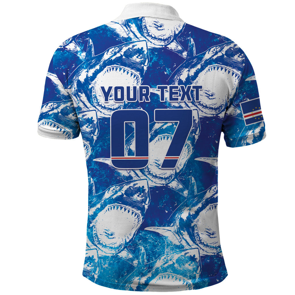 Cabo Verde WC2026 Prematch Guernsey Inspired Custom Polo Shirt Tubaroes Azuis Making History