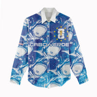 Cabo Verde WC2026 Prematch Guernsey Inspired Custom Women Casual Shirt Tubaroes Azuis Making History