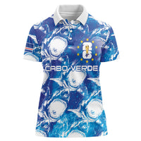 Cabo Verde WC2026 Prematch Guernsey Inspired Custom Women Polo Shirt Tubaroes Azuis Making History