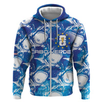 Cabo Verde WC2026 Prematch Guernsey Inspired Custom Zip Hoodie Tubaroes Azuis Making History