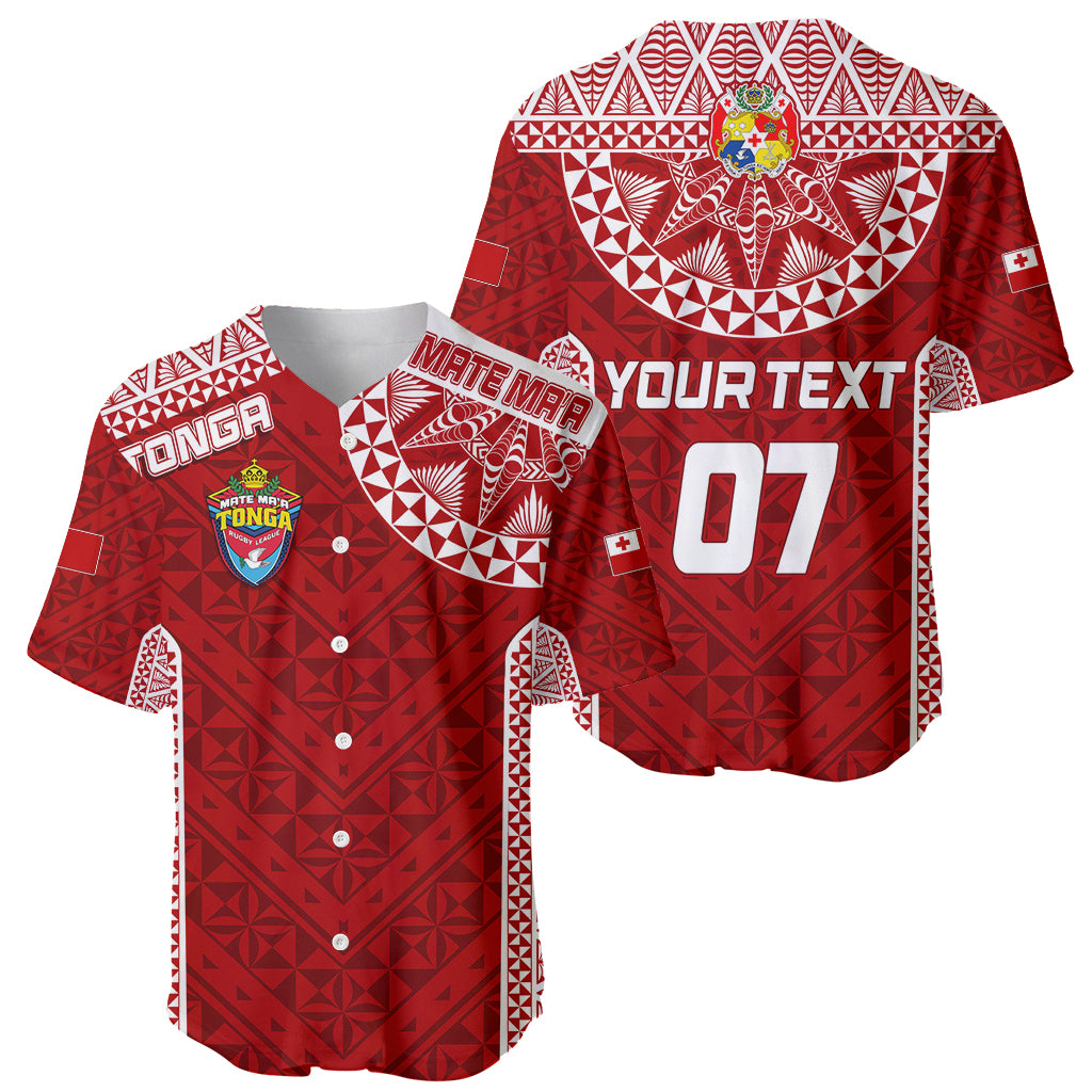 Personalised Tonga Rugby Baseball Jersey Mate Ma'a Tonga Champions LT7 - Wonder Print Shop