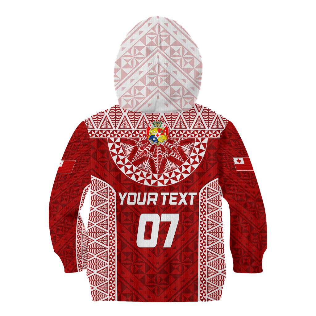 Personalised Tonga Rugby Kid Hoodie Mate Ma'a Tonga Champions - Wonder Print Shop