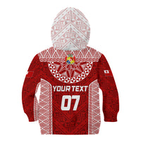 Personalised Tonga Rugby Kid Hoodie Mate Ma'a Tonga Champions - Wonder Print Shop