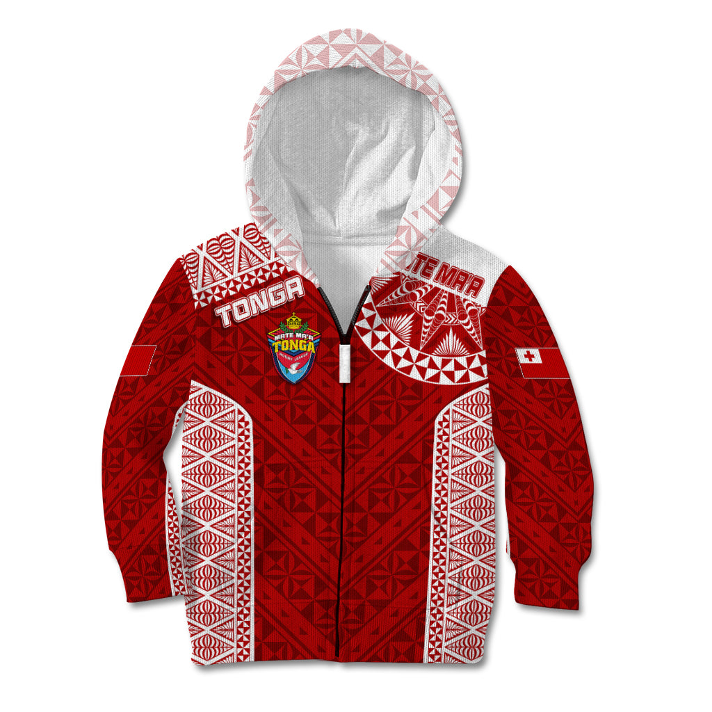 Personalised Tonga Rugby Kid Hoodie Mate Ma'a Tonga Champions - Wonder Print Shop