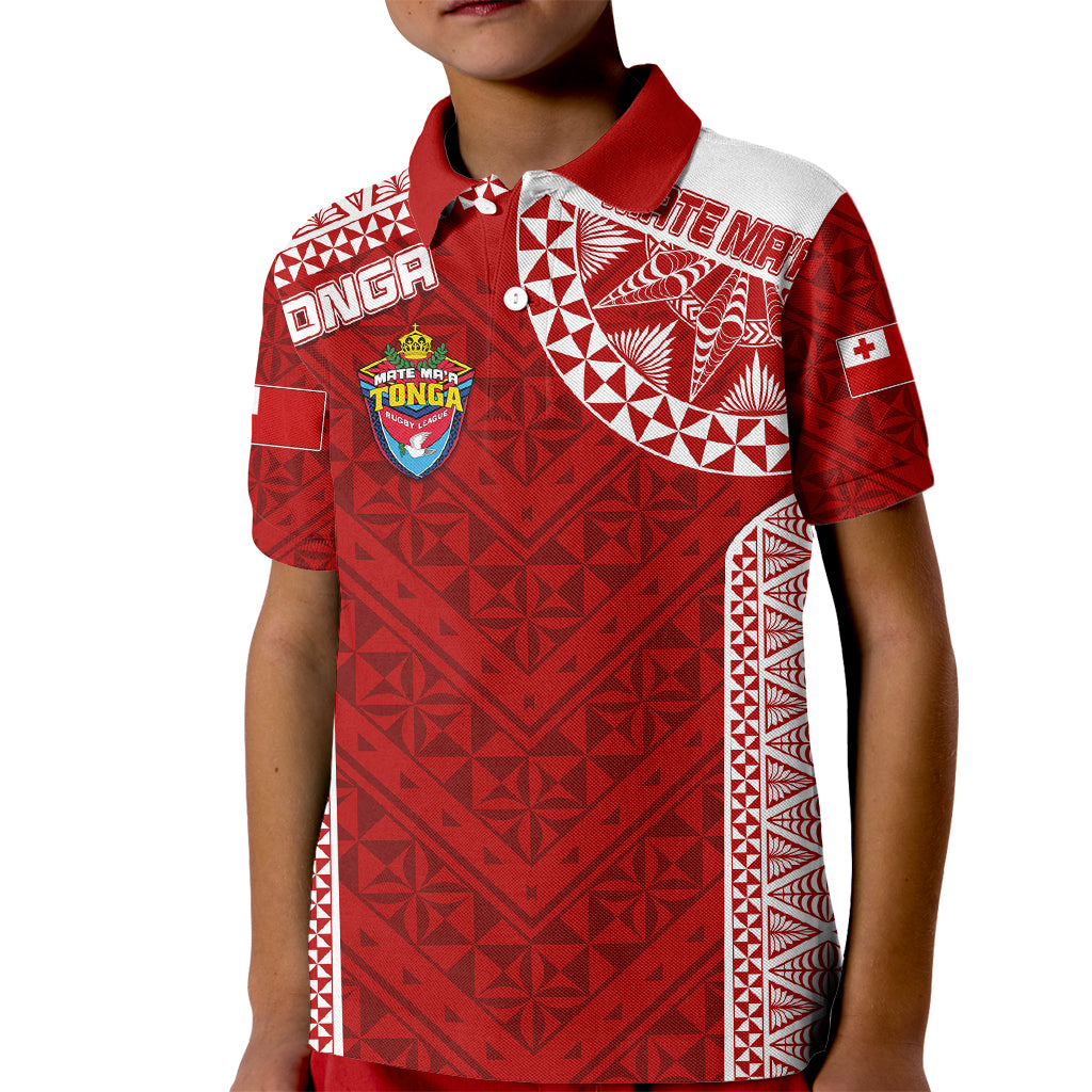Personalised Tonga Rugby Kid Polo Shirt Mate Ma'a Tonga Champions - Wonder Print Shop