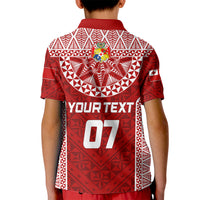 Personalised Tonga Rugby Kid Polo Shirt Mate Ma'a Tonga Champions - Wonder Print Shop