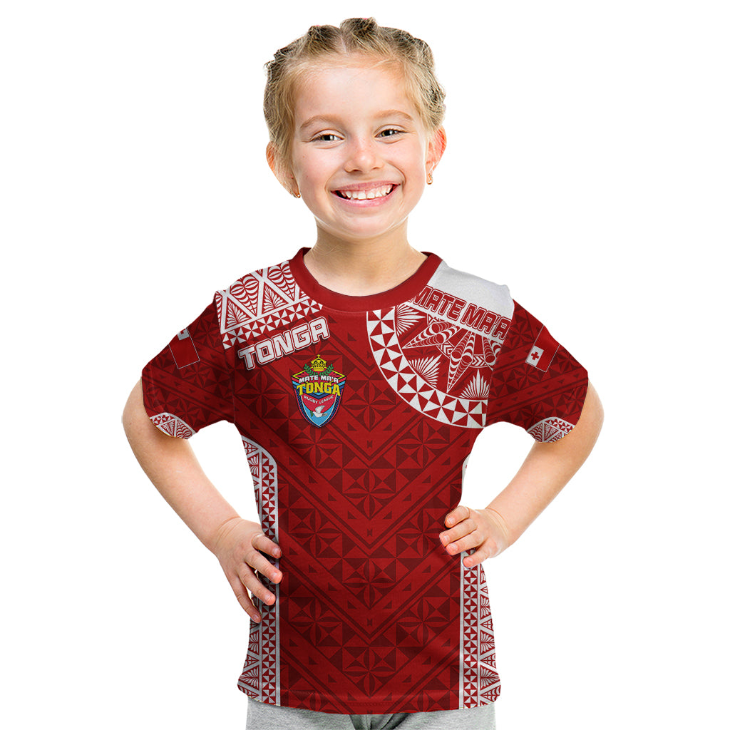 Personalised Tonga Rugby Kid T Shirt Mate Ma'a Tonga Champions - Wonder Print Shop