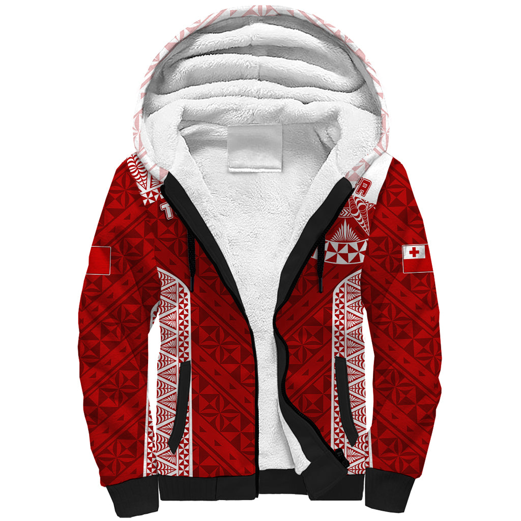 Personalised Tonga Rugby Sherpa Hoodie Mate Ma'a Tonga Champions - Wonder Print Shop
