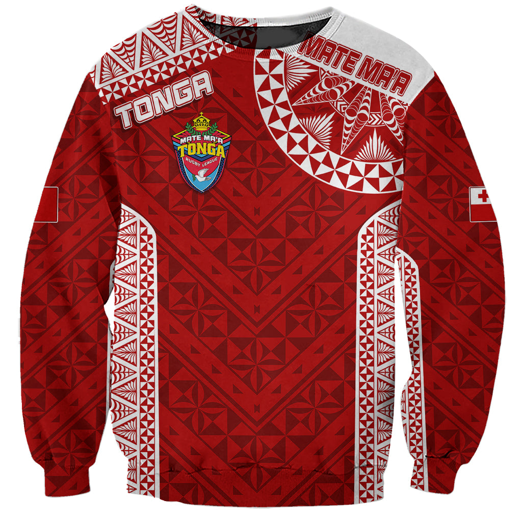 Personalised Tonga Rugby Sweatshirt Mate Ma'a Tonga Champions - Wonder Print Shop