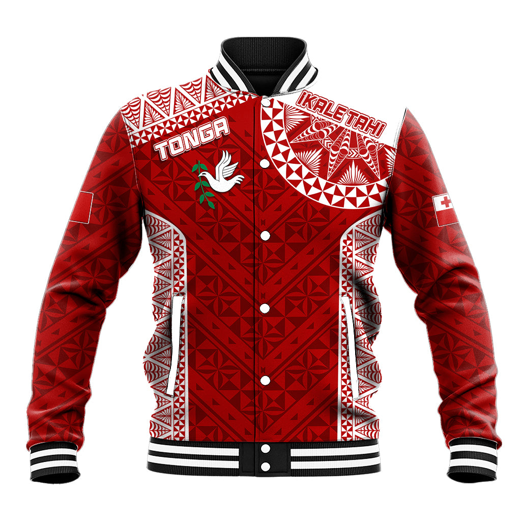 Personalised Tonga Rugby Baseball Jacket Ikale Tahi Champions World Cup 2023 LT7 - Wonder Print Shop
