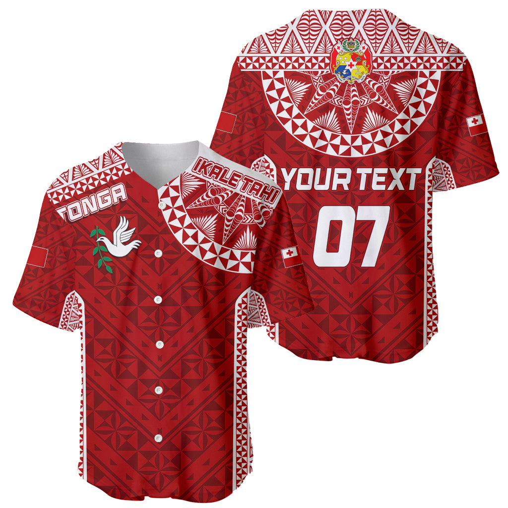 Personalised Tonga Rugby Baseball Jersey Ikale Tahi Champions World Cup 2023 LT7 - Wonder Print Shop
