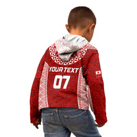 Personalised Tonga Rugby Kid Hoodie Ikale Tahi Champions World Cup 2023 - Wonder Print Shop