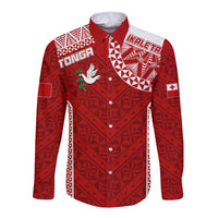 Personalised Tonga Rugby Long Sleeve Button Shirt Ikale Tahi Champions World Cup 2023 - Wonder Print Shop