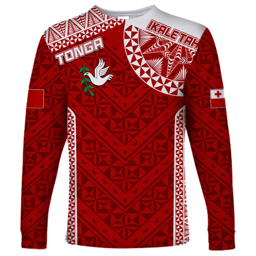 Personalised Tonga Rugby Long Sleeve Shirt Ikale Tahi Champions World Cup 2023 - Wonder Print Shop