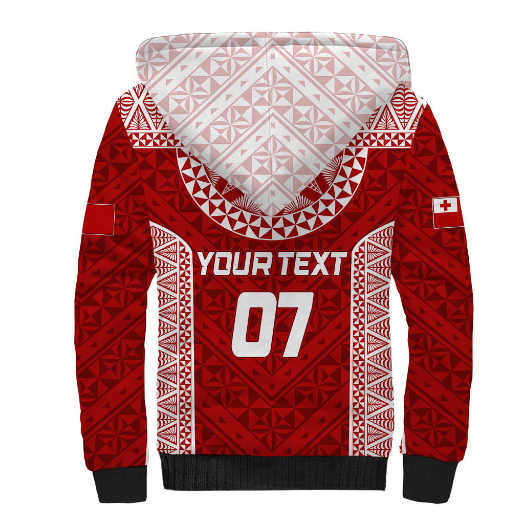 Personalised Tonga Rugby Sherpa Hoodie Ikale Tahi Champions World Cup 2023 - Wonder Print Shop