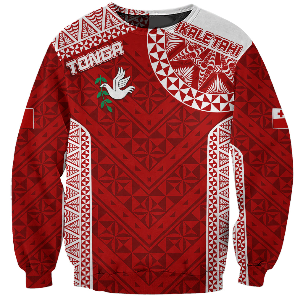 Personalised Tonga Rugby Sweatshirt Ikale Tahi Champions World Cup 2023 - Wonder Print Shop