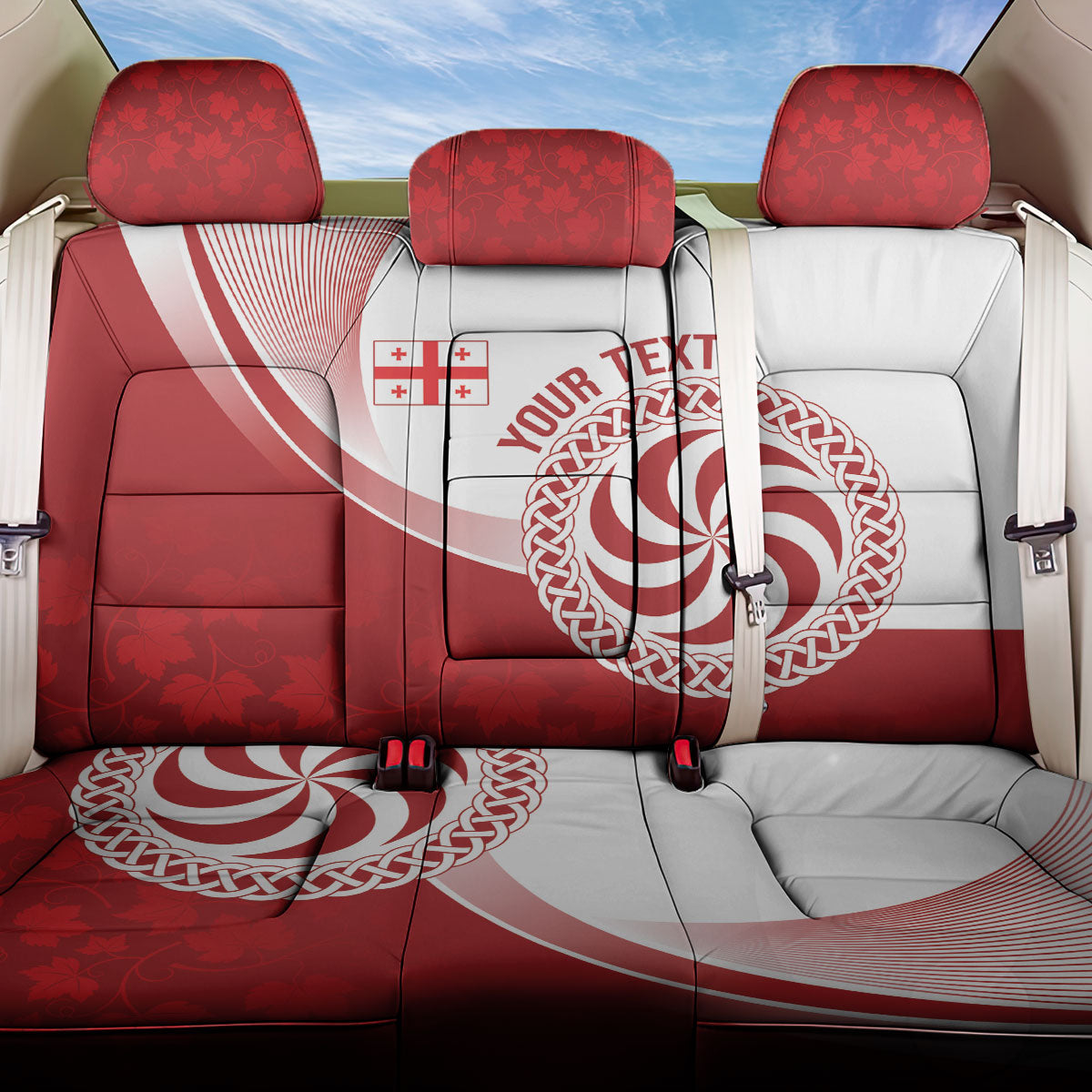 Georgia Rugby Custom Borjgalosnebi Back Car Seat Cover Champions Lelos